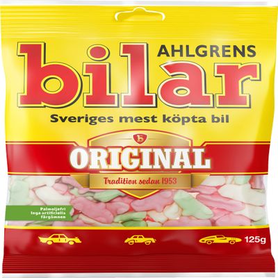 3-PACK Ahlgrens Bilar Original - Fruity Marshmallow Sweets 3 x 125 grams.