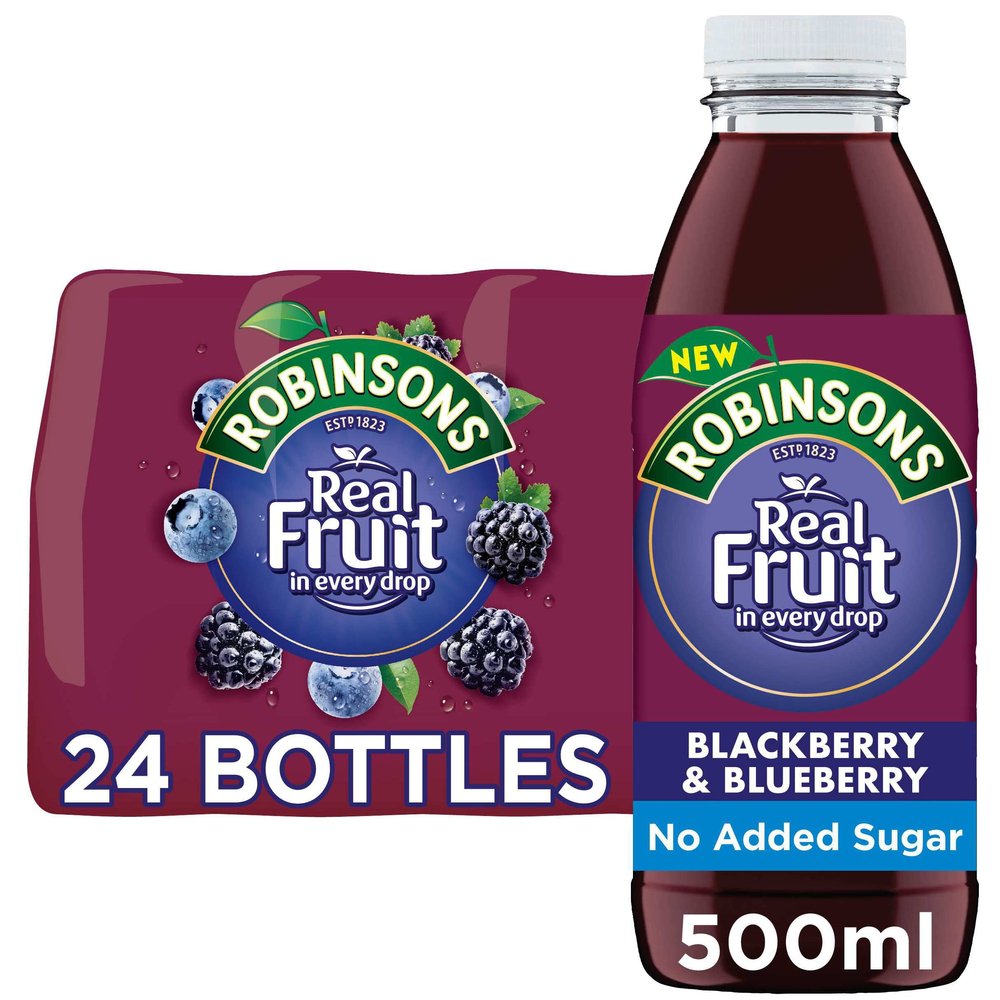 Robinsons RTD Blackberry & Blueberry - 500ml, 24 Pack