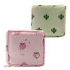 2 Pcs Sanitary Napkin Storage Bag Menstrual Cup Pouch Portable Pads with Zipper Feminine Menstruation First Period Bags for Teen Girls Women Ladies. (Pink&Creamy-White) view 1