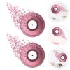 Alipis 2sheets Pink Music Record Flower Wall Sticker Decorative Bedroom Living Home Supply Multi-Function Sticker view 2