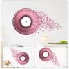 Alipis 2sheets Pink Music Record Flower Wall Sticker Decorative Bedroom Living Home Supply Multi-Function Sticker view 3