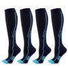 Linghe 4 Pairs Compression Socks for Men and Women (20-25mmHg), Is Best for Calf Pressur Support, Football, Travel, Flight, Athletics, Nurse (S/M, Black) view 1