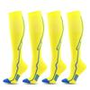 Linghe 4 Pairs Compression Socks for Men and Women (20-25mmHg), Is Best for Calf Pressur Support, Football, Travel, Flight, Athletics, Nurse (S/M, Yellow) view 1