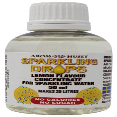 Aromhuset Lemon Flavour for Sparkling Water 50ml Zero Sugar, Low Calorie & No Preservatives Makes 25 Litres Just Add 2ml to 1 Litre Sparkling Water