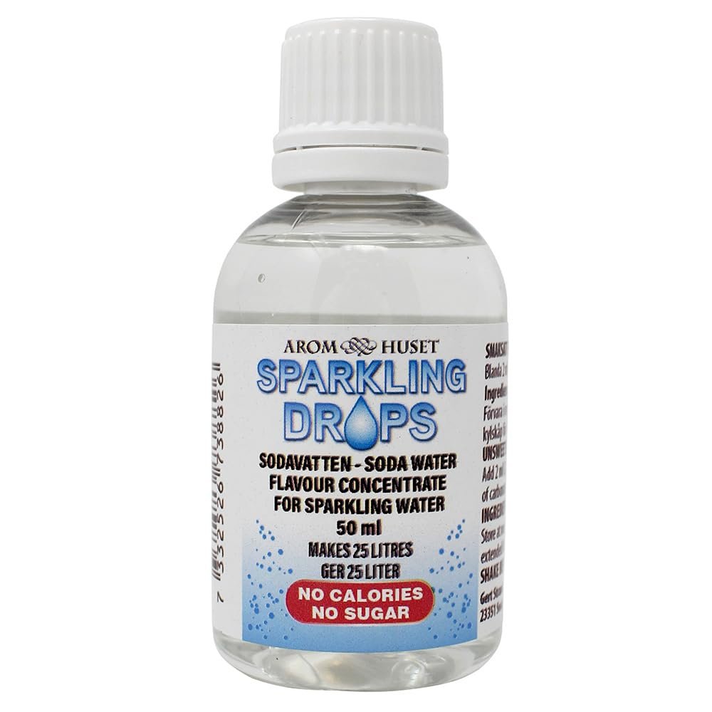 Aromhuset Soda Water Flavour for Sparkling Water 50ml  Zero Sugar, Low Calorie & No Preservatives  Makes 25 Litres  Just Add 2ml to 1 Litre Sparkling Water