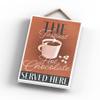 Global Designs The Tastiest Hot Chocolate Served Here Rectangle Wooden Plaque view 3