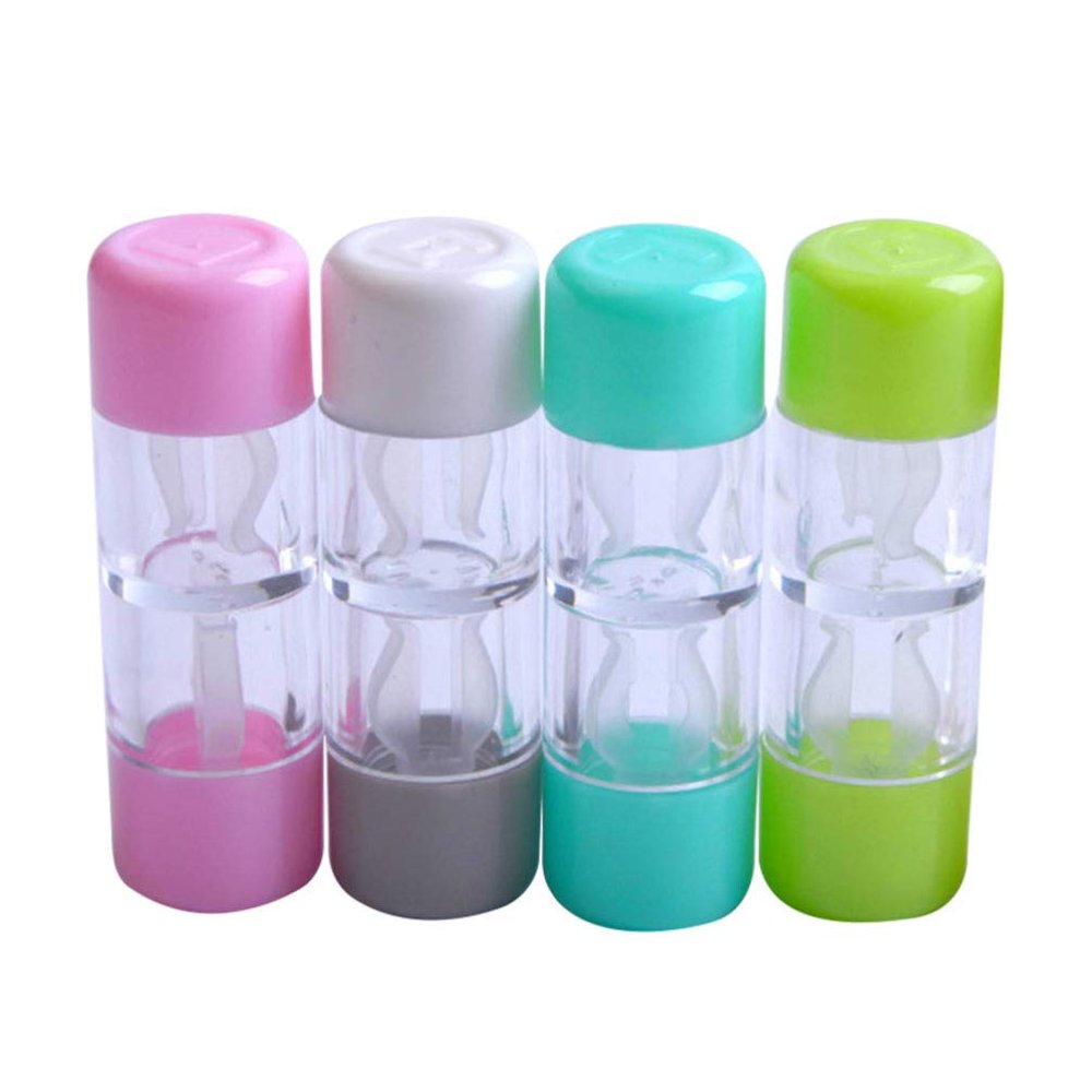 COHEALI 4pcs Hard Lens Case Compact Protective Box for Cosmetic Lens Storage White Travel-Friendly and Easy to Carry