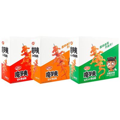 Wei Long Konjac Strips Spicy Strips Snacks (Konjac - Spicy, Ultra Mala, Hot & Sour (60 Packs))