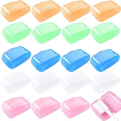 20pcs/lot Portable Toothbrush Head Cover Case for Travel Hiking Camping Toothbrush Box Brush Cap Case Bathroom Accessory