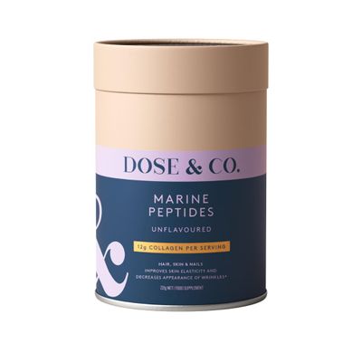 Dose & Co Marine Collagen Peptides with Vitamin C, Unflavoured - 221g Powder Supplement