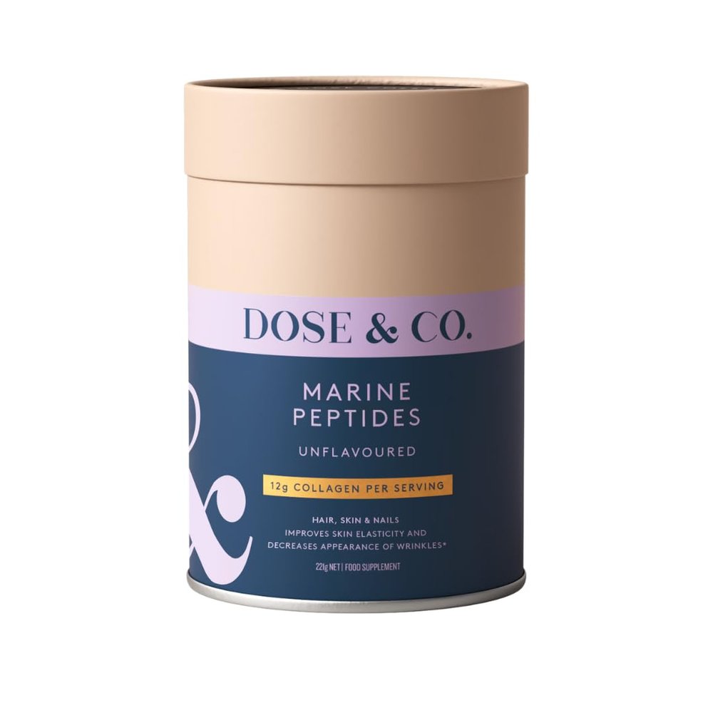 Dose & Co Marine Collagen Peptides with Vitamin C, Unflavoured - 221g Powder Supplement