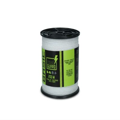 ZoneGuard Health Care Supplies 20mm Basic White Fencing Tape 200M (4 Cables)