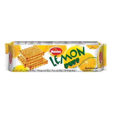 Munchee Lemon Puff Biscuits 200g Pack of 12 by Serendib