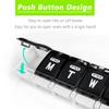 Weekly Pill Organizer 2 Times a Day - Remtise Am/Pm Daily Pill Case Medicine Organizer, Push Button 7 Day Pill Box for Pills/Vitamin/Cod Liver Oil/Supplements (Black & White) view 3