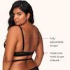 Adore Me Kaia Contour Unlined Bra - 30A-46DDD Underwire Bra for Women with Padded Quarter Cups, Adjustable Straps, & Lace, Black 2, 42F view 4