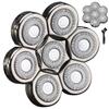7 Blades Head Shaver Replacement Heads Electric Shaver Universal Replacement Blade Head Electric Razor for Men (7D Silvery) view 1