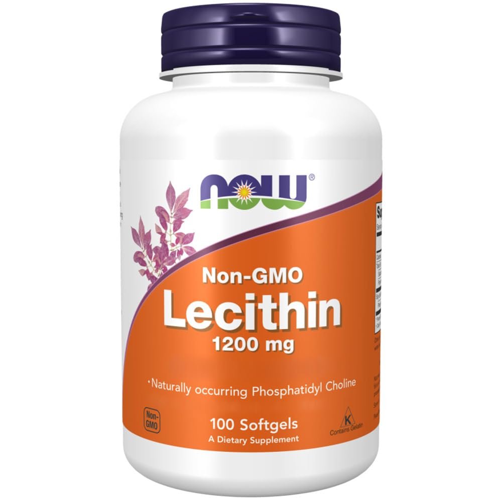 Now Foods, Lecithin (SOYA Lecithin), 1.200mg, High Dose, 100 Softgels, Lab-Tested, Gluten Free, Non-GMO