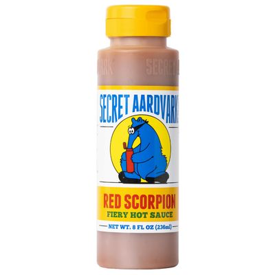 Secret Aardvark Hot Sauce - Scorpion Pepper Hot Sauce with Roasted Tomatoes & Scorpion Peppers, Non-GMO, Gluten-Free, Hot Sauce & Marinade - Red Scorpion , 8 oz (Pack of 1)