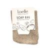 Loelle Exfoliating Soap Bag  2 in 1 Soap Holder & Skin Exfoliator for Soft Skin and Longer Lasting Bars of Soap, Drawstring Bags Made from Linen, Cotton, Elastane Mesh, Suitable All Skin - 1pcs view 4
