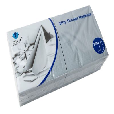 We Can Source It Ltd Grey 40cm 2-Ply Paper Napkins Absorbent Dinner Serviettes with 4-Fold Square Design Ideal for Catering, and Events Strong and Disposable - 500 Napkins (2Pack)