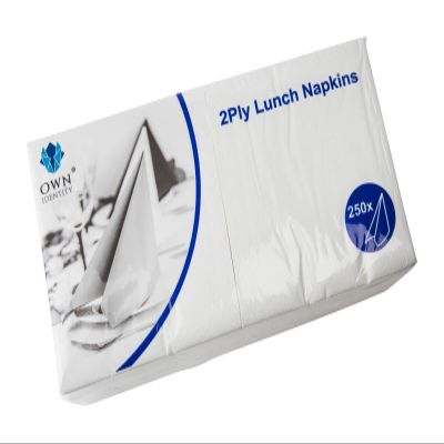 We Can Source It Ltd White 33cm 2-Ply Lunch Napkins Absorbent Paper Napkins with 4-Fold Square Design Ideal for Catering, and Events Strong and Disposable 1000 Napkin (4 Pack)