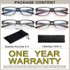 Readersoul - Pack of 4 Men's Elegant Lightweight Two Tone Reading Lenses, Set of 4 different colours., 1.75x view 3