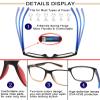 Readersoul - Pack of 4 Men's Elegant Lightweight Two Tone Reading Lenses, Set of 4 different colours., 1.75x view 4