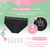 Pack of 3 Ultra Absorbent Period Panties 4 Layers Organic Cotton + Laundry Bag | Menstrual Panty Abundant Flow Washable Underwear Menstruation Postpartum Leaks Teenager Incontinence XXL view 2