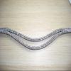 Curved Headband with Crystal Stones Stitched onto Leather (42cm) view 1