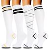 4 Pairs Compression Socks - Compression Socks for Women & Men Circulation - Best Support for Nurses, Running, Athletic view 1
