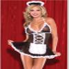 Women Babydoll Lingerie Sexy Maid Dress Lingerie Maid Costume Cosplay Black XXL view 3