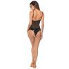 Women One Piece Lingerie Game Uniform Patent Leather Skirt Nightclub Costume Tie Temptation Black XXL view 4