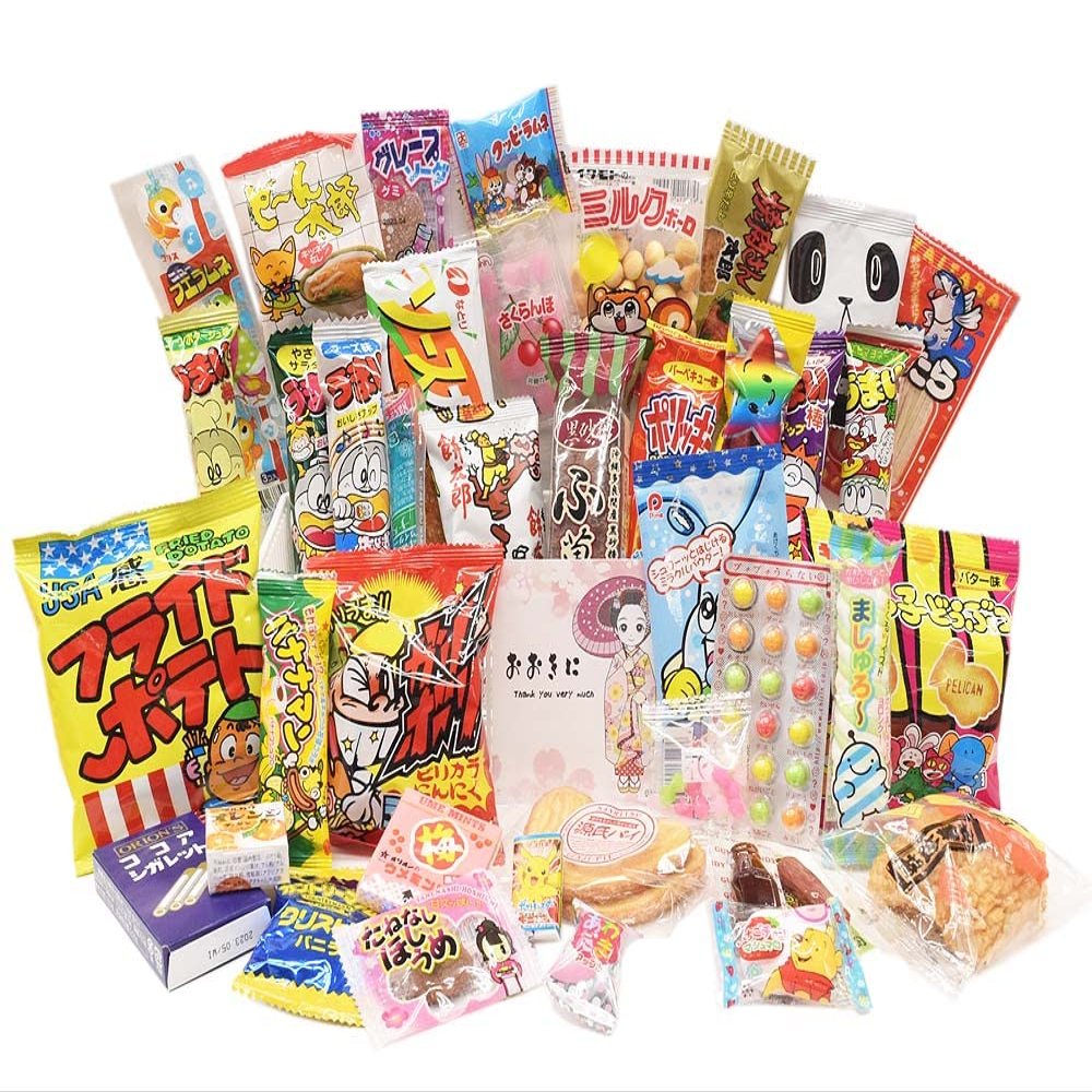 40 Japanese Sweets Assortment Gift "MAIKO" DAGASHI Set Japanese Candy Japanese Food With MAIKO sticker Pio big bazar