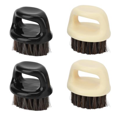 4pcs Knuckle Brush, Knuckle Brush Beard for Men Styling Mustache Knuckle Brush Mustache Shaving Brush Soft Bristles Sweep Beard Male for Hairdressing Salon Household