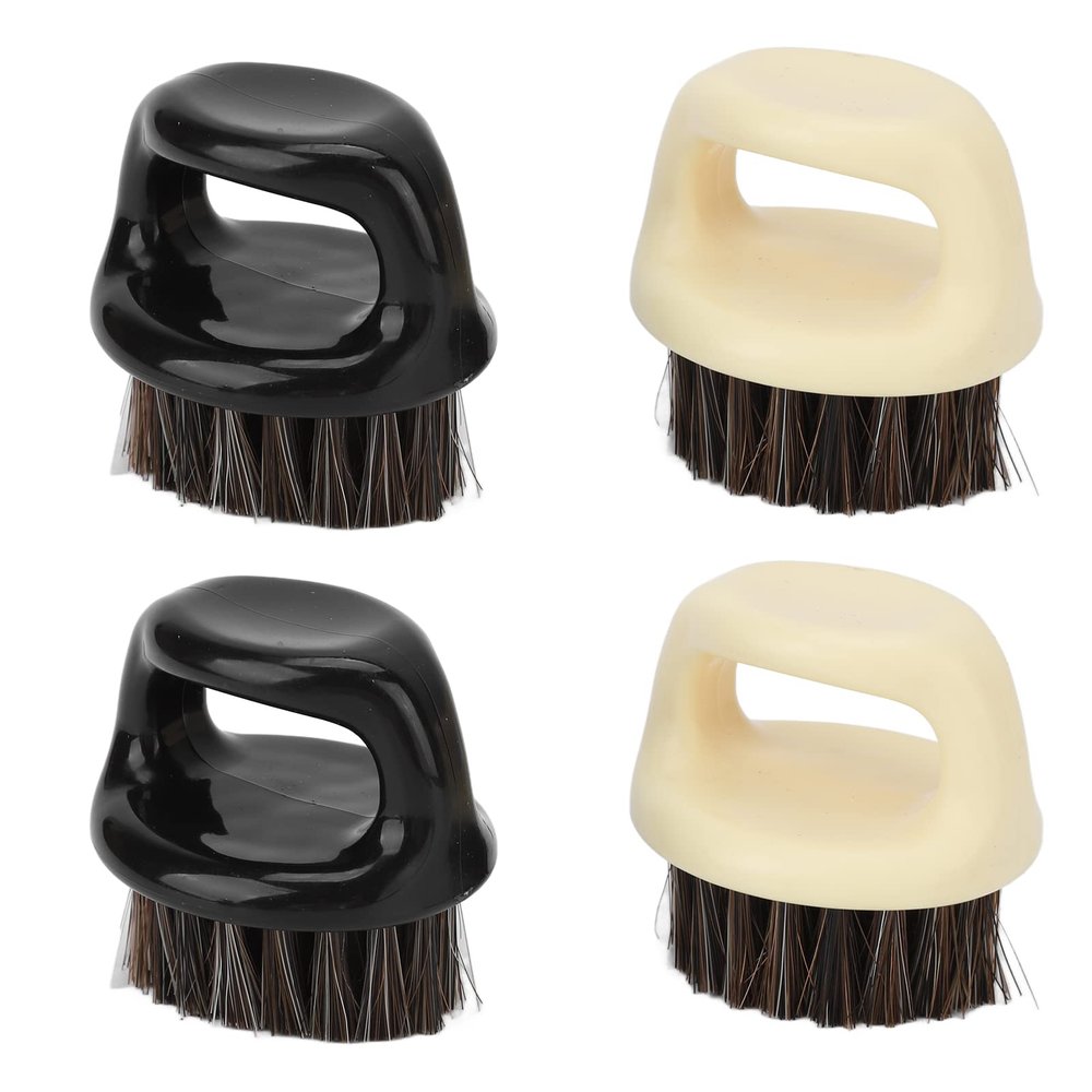4pcs Knuckle Brush, Knuckle Brush Beard for Men Styling Mustache Knuckle Brush Mustache Shaving Brush Soft Bristles Sweep Beard Male for Hairdressing Salon Household