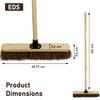18 Stiff Broom Outdoor Heavy Duty with Wooden Handle Natural Bassine Hard Bristle Yard Brush Factory Warehouse Floors Commercial and Industrial Broom Strong Wooden Brush (Pack of 2) view 3