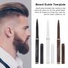4pcs Men's Beard Styling Pencil Kit, Waterproof Long Lasting Beard Filling Pen Mustache Sideburns Guide Kit include 3 x Beard Pencil and 1 x Guide Template view 4