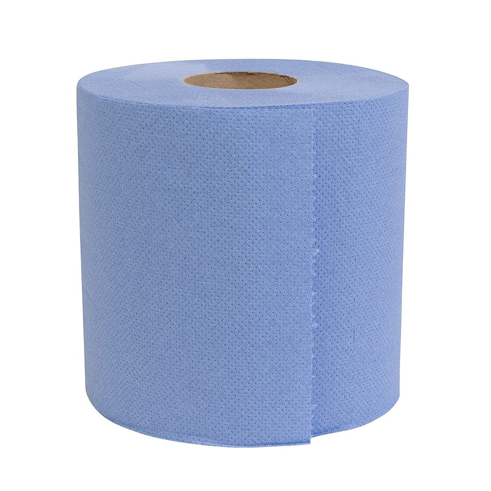 [  ] Blue Centrefeed Rolls | Blue Tissue Paper Roll 2 Ply Embossed Tissue Wipe Away | Kitchen Hand Towels Rolls | Commercial & Kitchen Use Recycled Paper