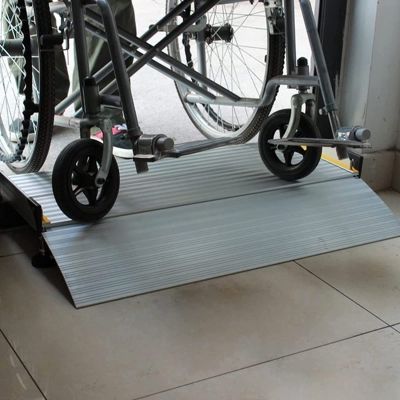 Rise Access Ramp, Bridge Ramp For Wheelchair, Aluminum Entry Ramp Non Slip Bridge Threshold Ramp For Indoor Outdoor Doorway, for Scooter, Motorbike, wheelchair (Color : 102 * 74 * 10cm)