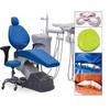4pcs Protective Full Dental Chair Cover, Dustproof PU Leather Elastic Dental Chair Sleeve, Anti-Shedding and Washable Medical Dentistry Chair Protector (Color : F, Size : Pu leather) view 2