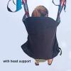 ETELIN Toileting Patient Lift Sling With Head Support, Medical Commode Full Body Sling Shower Sling For Patient Lifts, For Elderly, Disabled view 3