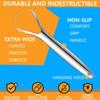 ATETEO Tongue Scraper, 3 Pack 100% (Medical Grade) Professional Stainless Steel Tounge ScrappersTongue Cleaner Great for Banishes Bad Breath and Maintains Oral Care, Silver view 2