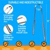 ATETEO Tongue Scraper, 3 Pack 100% (Medical Grade) Professional Stainless Steel Tounge ScrappersTongue Cleaner Great for Banishes Bad Breath and Maintains Oral Care, Silver view 3