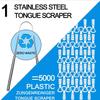 ATETEO Tongue Scraper, 3 Pack 100% (Medical Grade) Professional Stainless Steel Tounge ScrappersTongue Cleaner Great for Banishes Bad Breath and Maintains Oral Care, Silver view 4