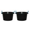 [  ] - 45L Rope Handle Black Bucket Heavy Duty Plasterers Tub Mixing Cement Water Storage Muck Bucket (  ) (45L) view 1