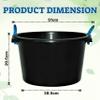 [  ] - 45L Rope Handle Black Bucket Heavy Duty Plasterers Tub Mixing Cement Water Storage Muck Bucket (  ) (45L) view 2