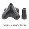 19mm 3/4" Heavy Duty Large Based Quadruple Tip Rubber Foot for Walking Sticks and Canes - by Lifeswonderful view 2