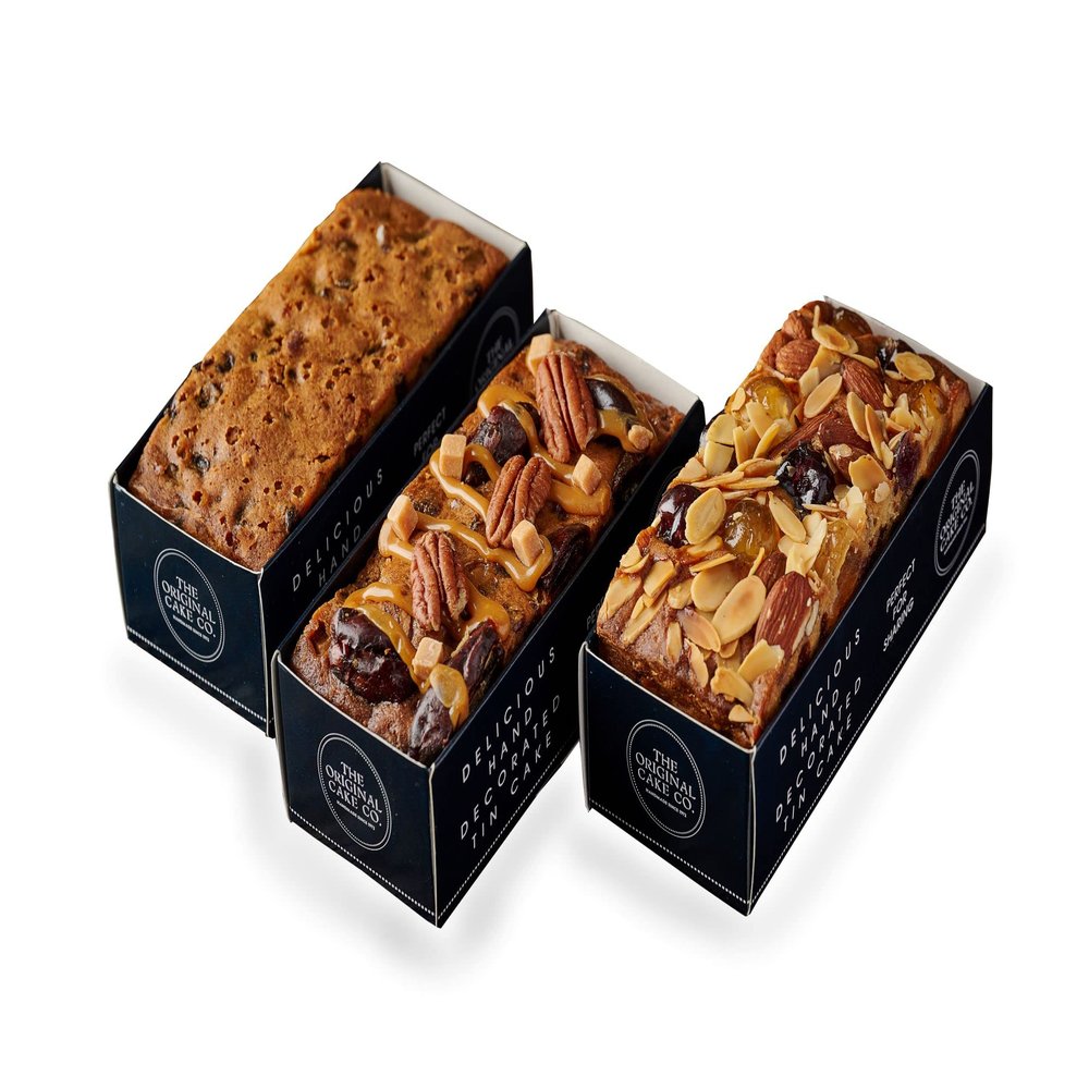 The Original Cake Company | Trio of Fruit Cake Selection | Includes: Butter Fruit and Nut Cake, Butter Genoa Fruit Cake and Salted Caramel and Date Fruit Cake | 3 x 400g
