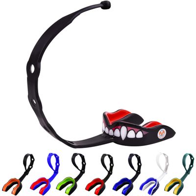 Oral Mart Youth with Strap Vampire Fangs Logo(Black/Red)