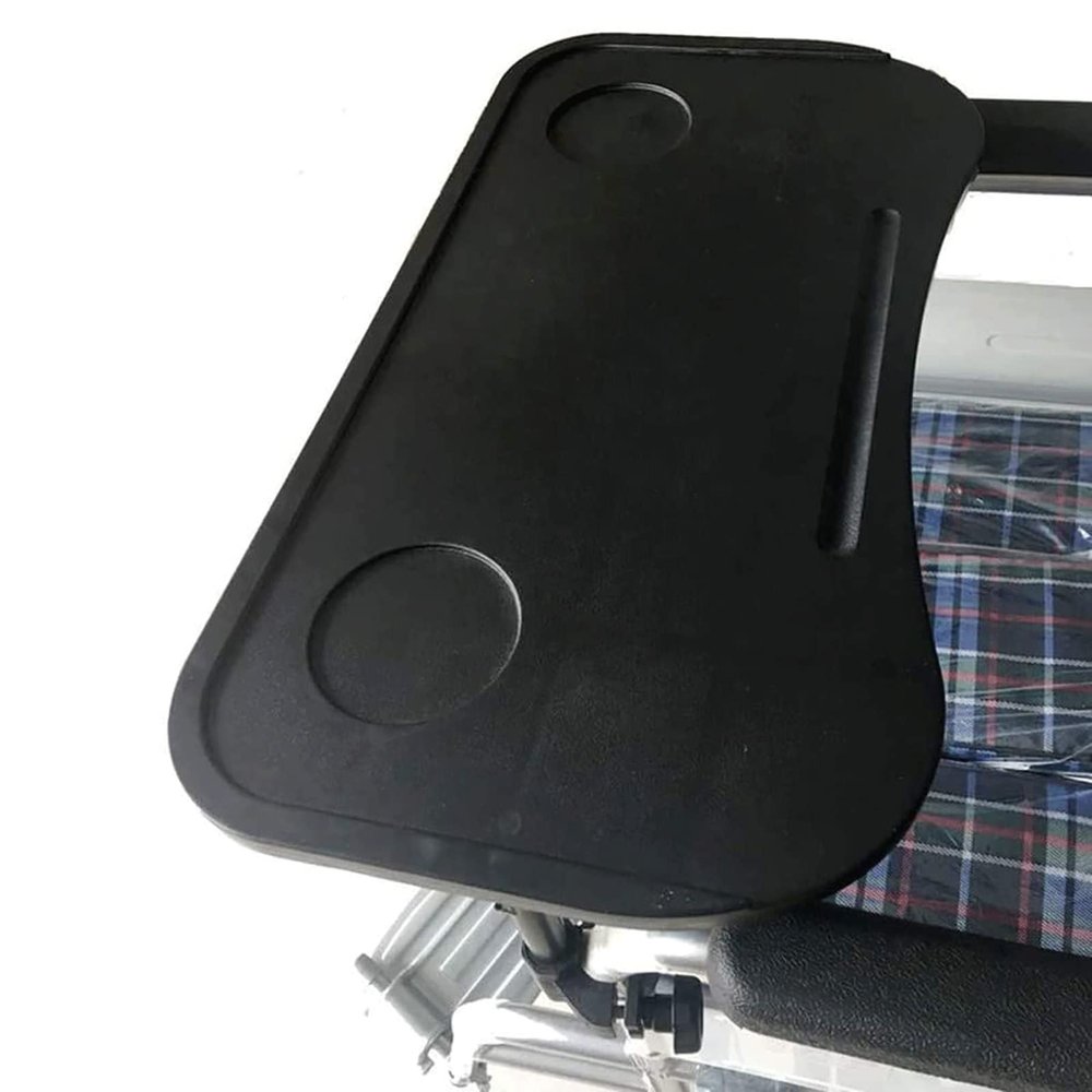 ETELIN Wheelchair Tray Table With Cup Holder, Detachable Wheelchair Lap Tray Portable Trays Desk Wheelchairs Table For Eating Reading Resting